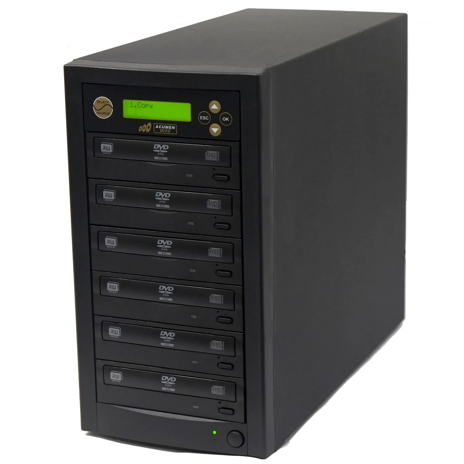 Acumen Disc 1 to 5 DVD CD Duplicator - Multiple Discs Copier Recorder System (Standalone Burner Drives Tower)