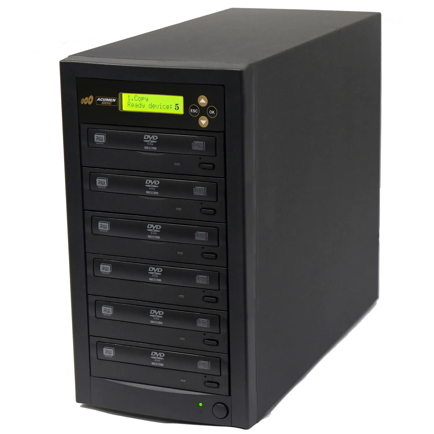 Acumen Disc 1 to 5 DVD CD Duplicator - Multiple Discs Copier Recorder System (Standalone Burner Drives Tower)