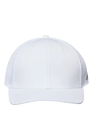 Adidas Mens Sustainable Moisture Wicking Snapback Trucker Hat - White - NEW