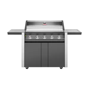 BeefEater Dark 1600 Series 5-Burner BBQ w/ Side Burner & Trolley