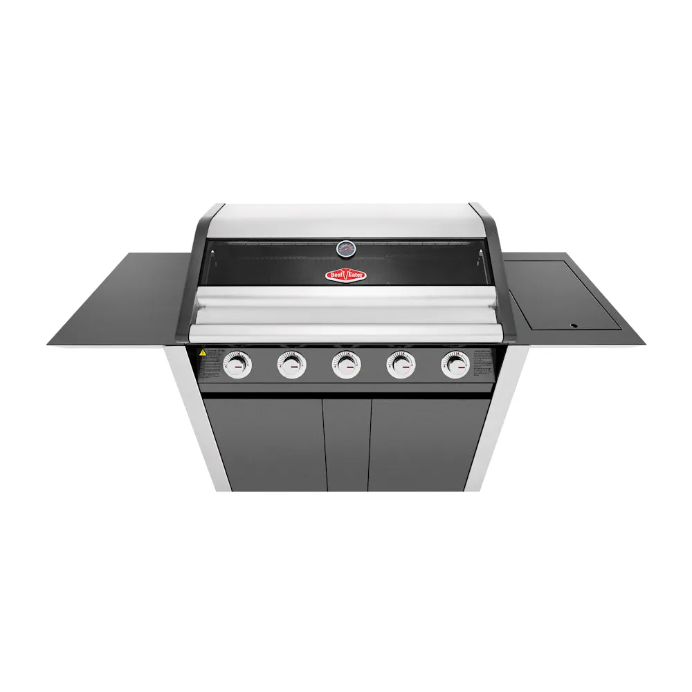 BeefEater Dark 1600 Series 5-Burner BBQ w/ Side Burner & Trolley