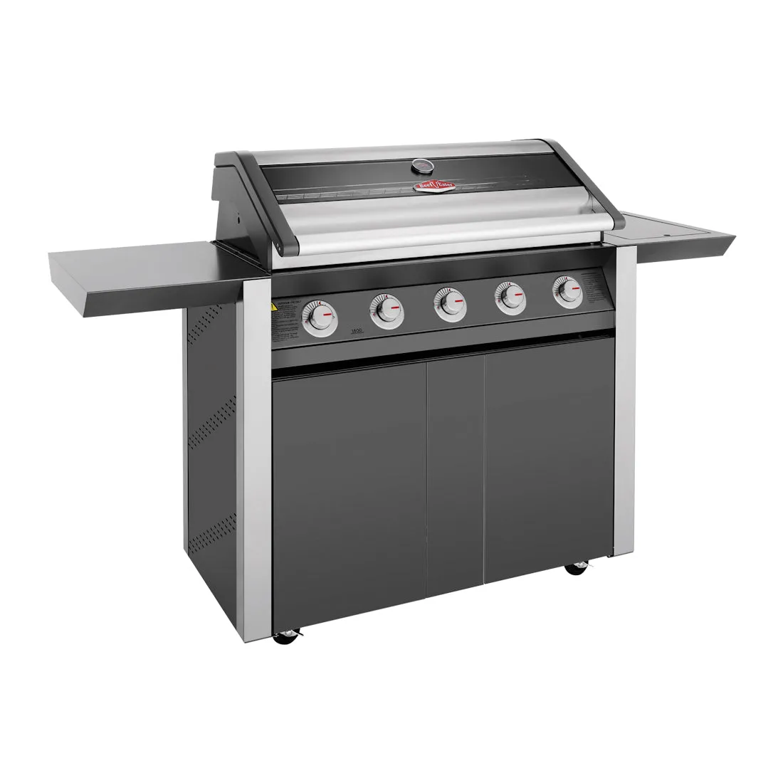 BeefEater Dark 1600 Series 5-Burner BBQ w/ Side Burner & Trolley