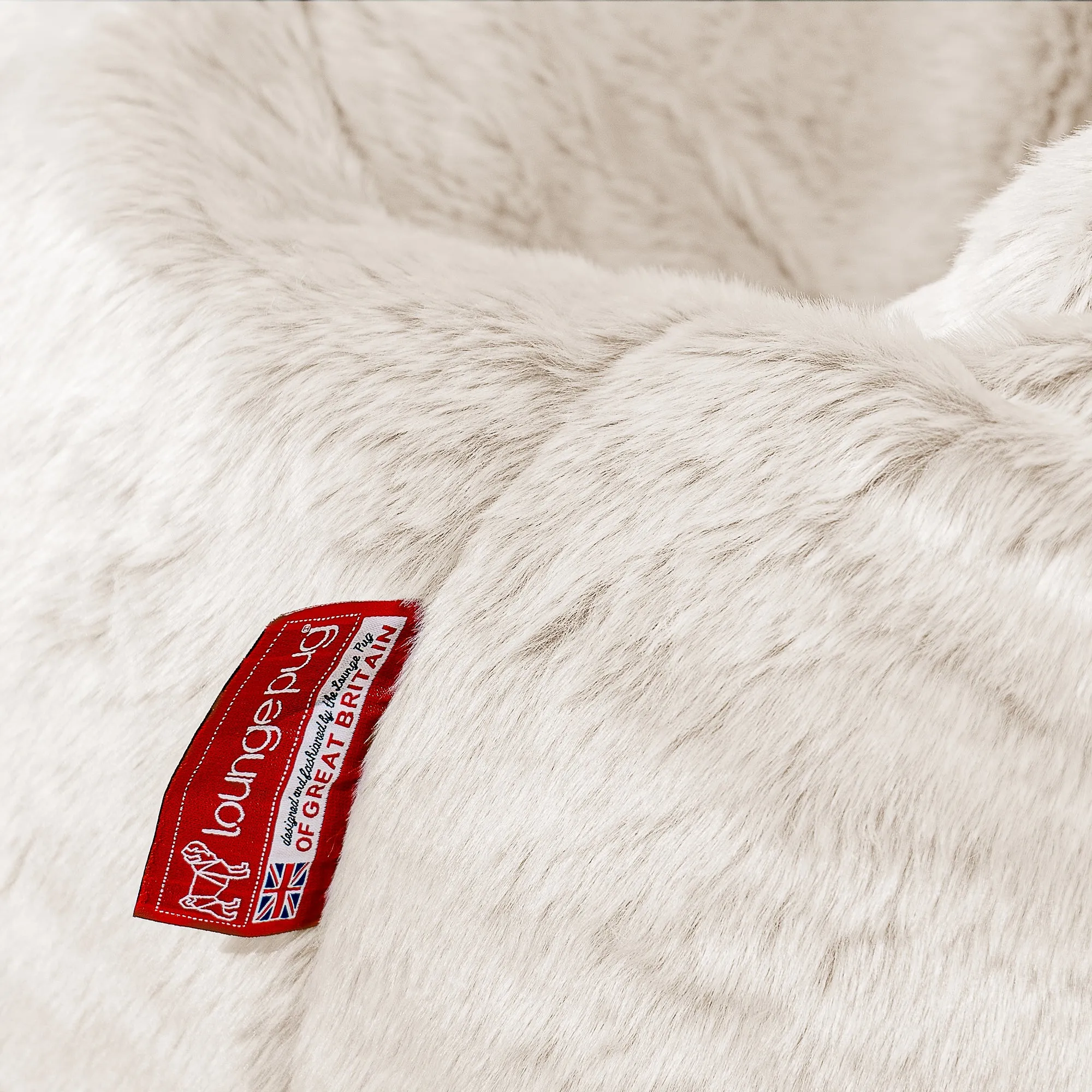 Bubble Sofa Bean Bag - Fluffy Faux Fur Rabbit White