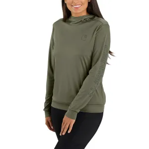 Carhartt Women's Force Sun Defender Relaxed Fit Long Sleeve Graphic Hooded T-Shirt