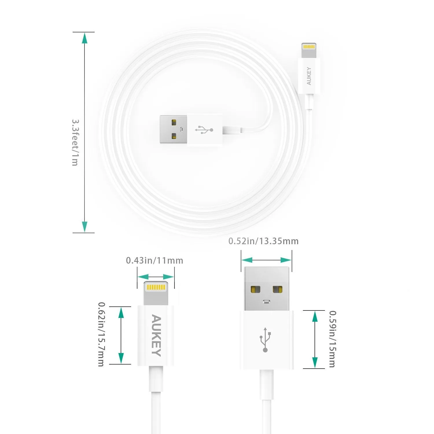 CB-D20 MFi Apple Lightning Charge & SYNC Cable - 1 Meter