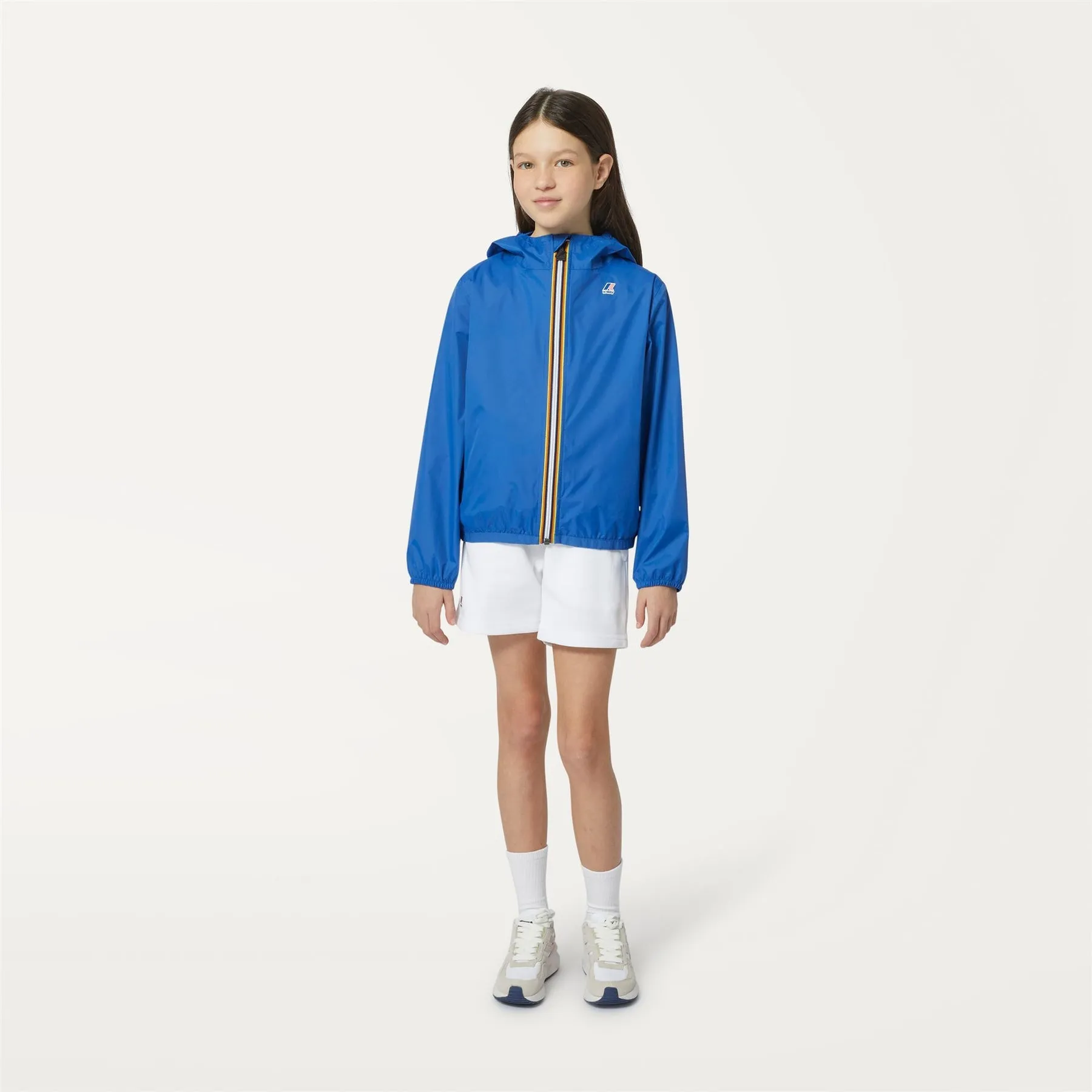 Claude - Kids Packable Full Zip Waterproof Rain Jacket in Blue Royal Marine