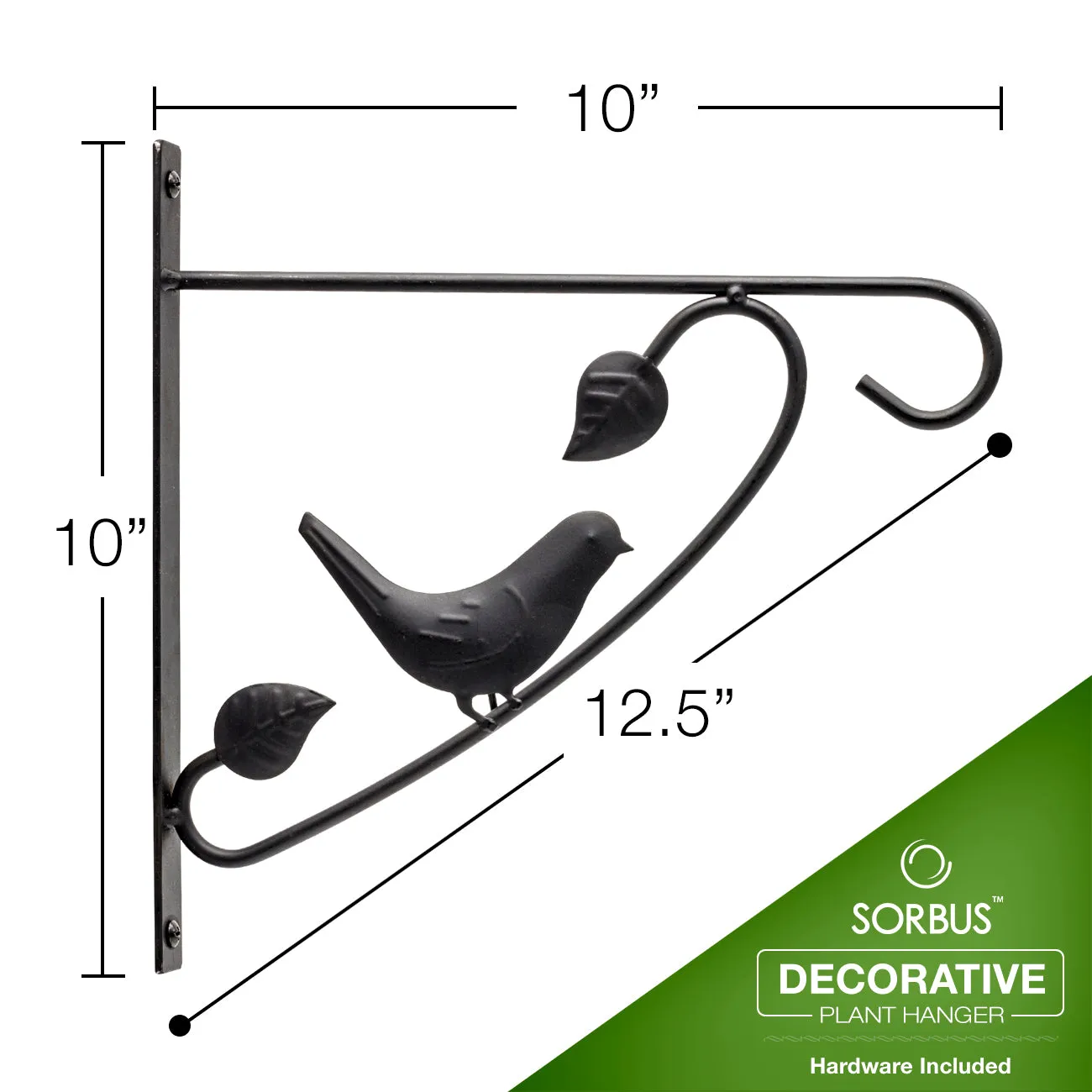 Decorative Plant Bracket Hooks (3 Pack)