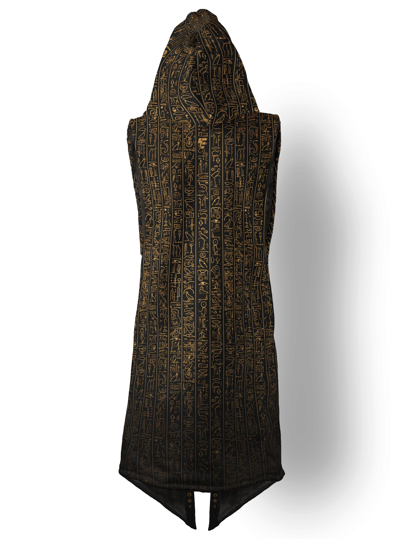 Egyptian Glyphs (Faded Gold) Cyber Hooder Cloak