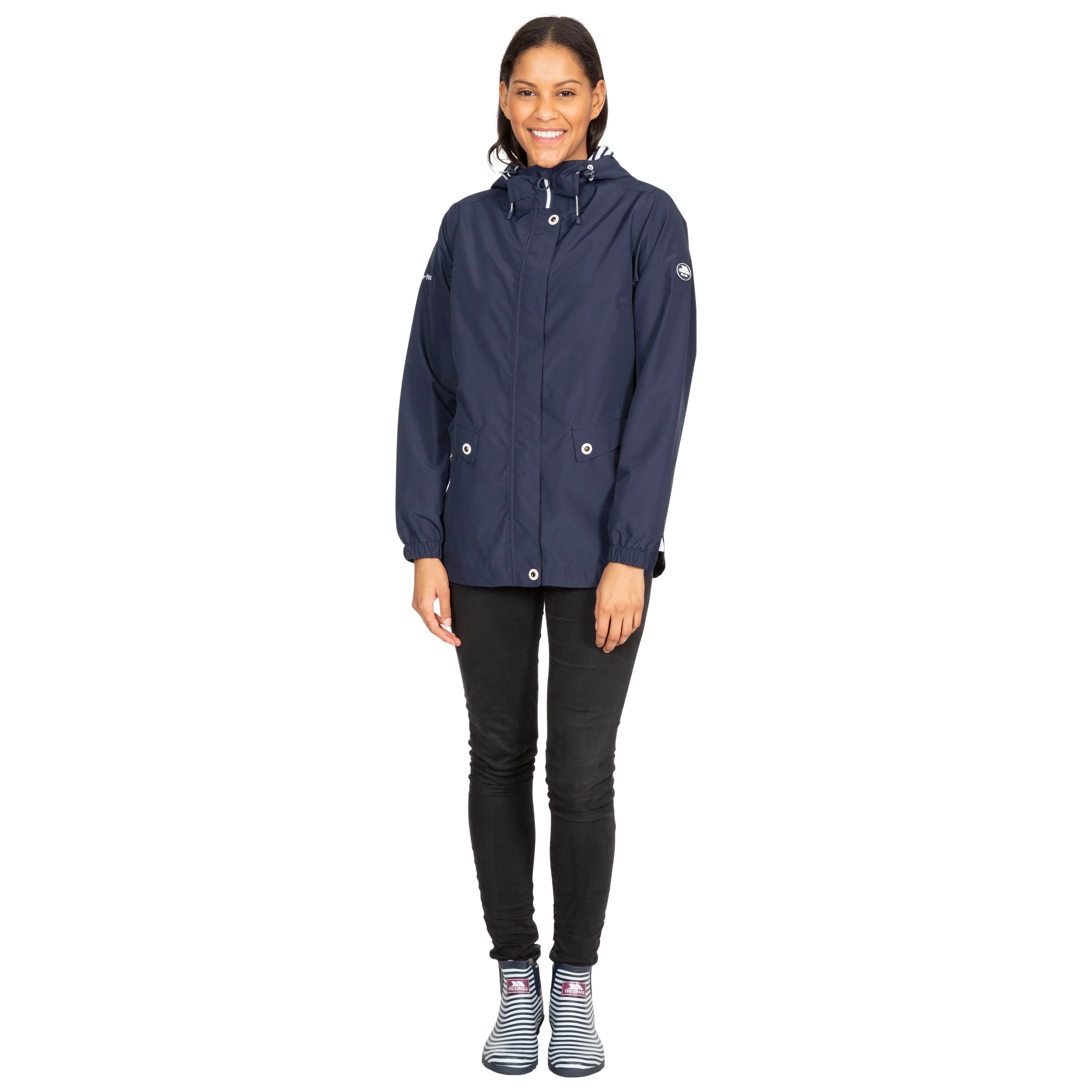 Flourish Womens Unpadded Waterproof Jacket in Navy