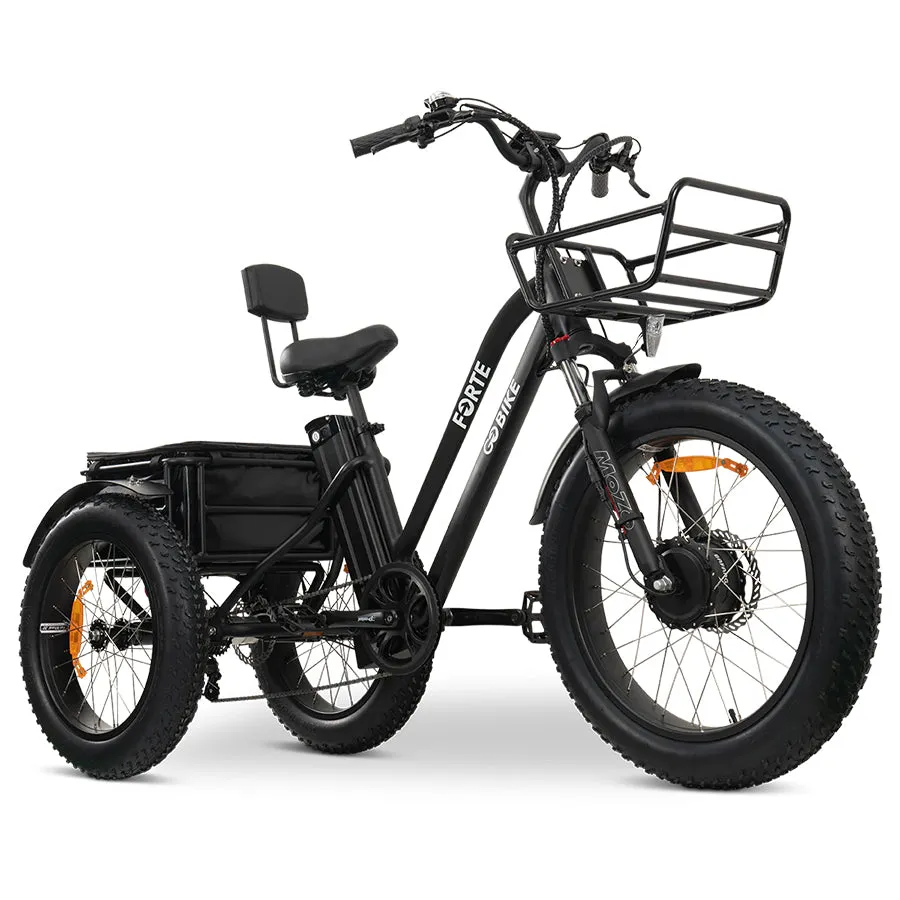 GOBike Forte - Step-Through Fat Tire Electric Tricycle - Top Speed 20mph - 750W