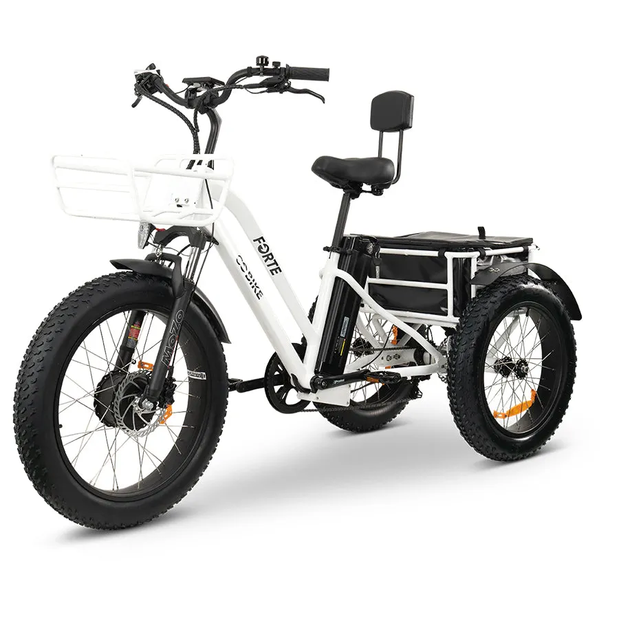 GOBike Forte - Step-Through Fat Tire Electric Tricycle - Top Speed 20mph - 750W