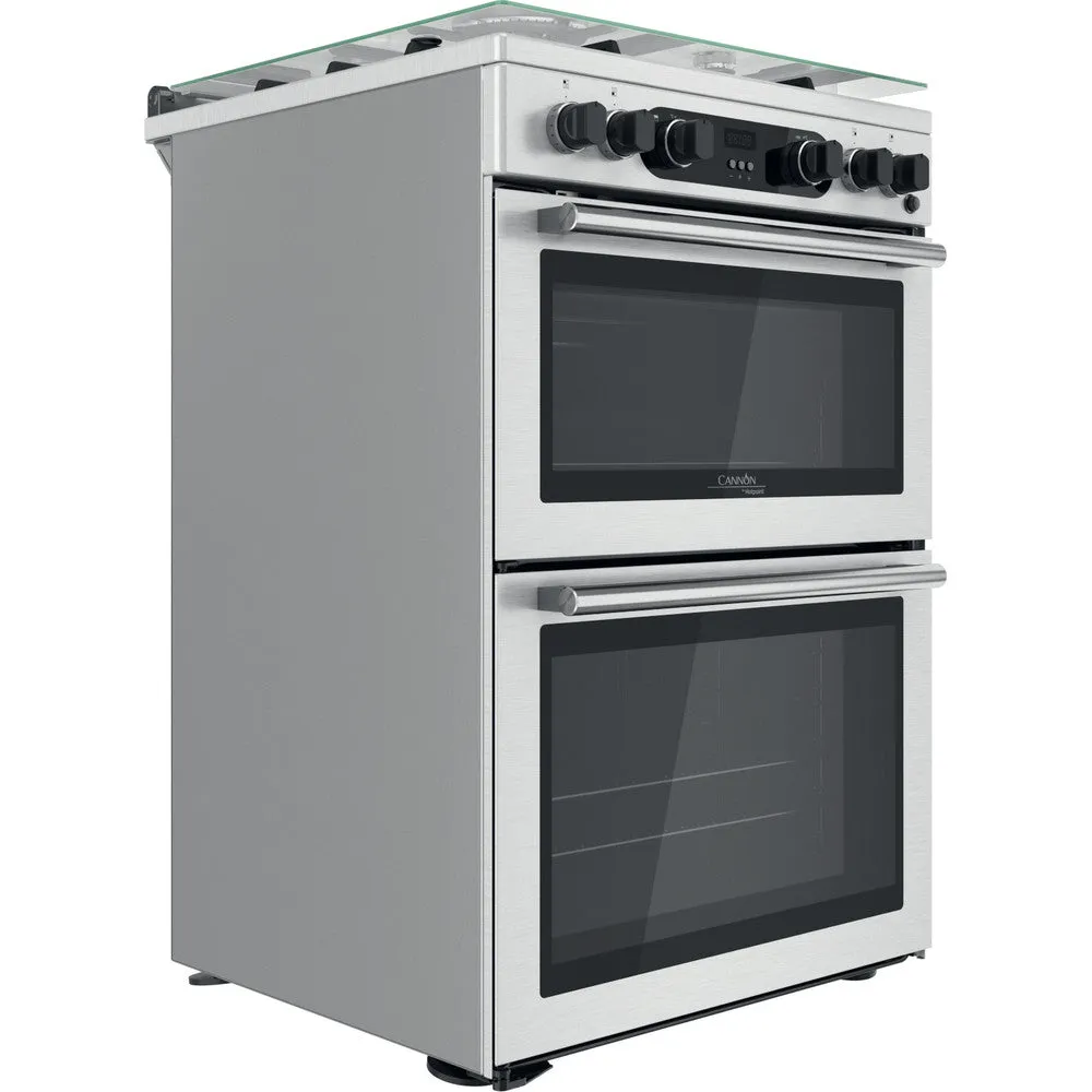 Hotpoint Cannon CD67G0CCX UK Gas Freestanding 60cm Double Cooker Inox