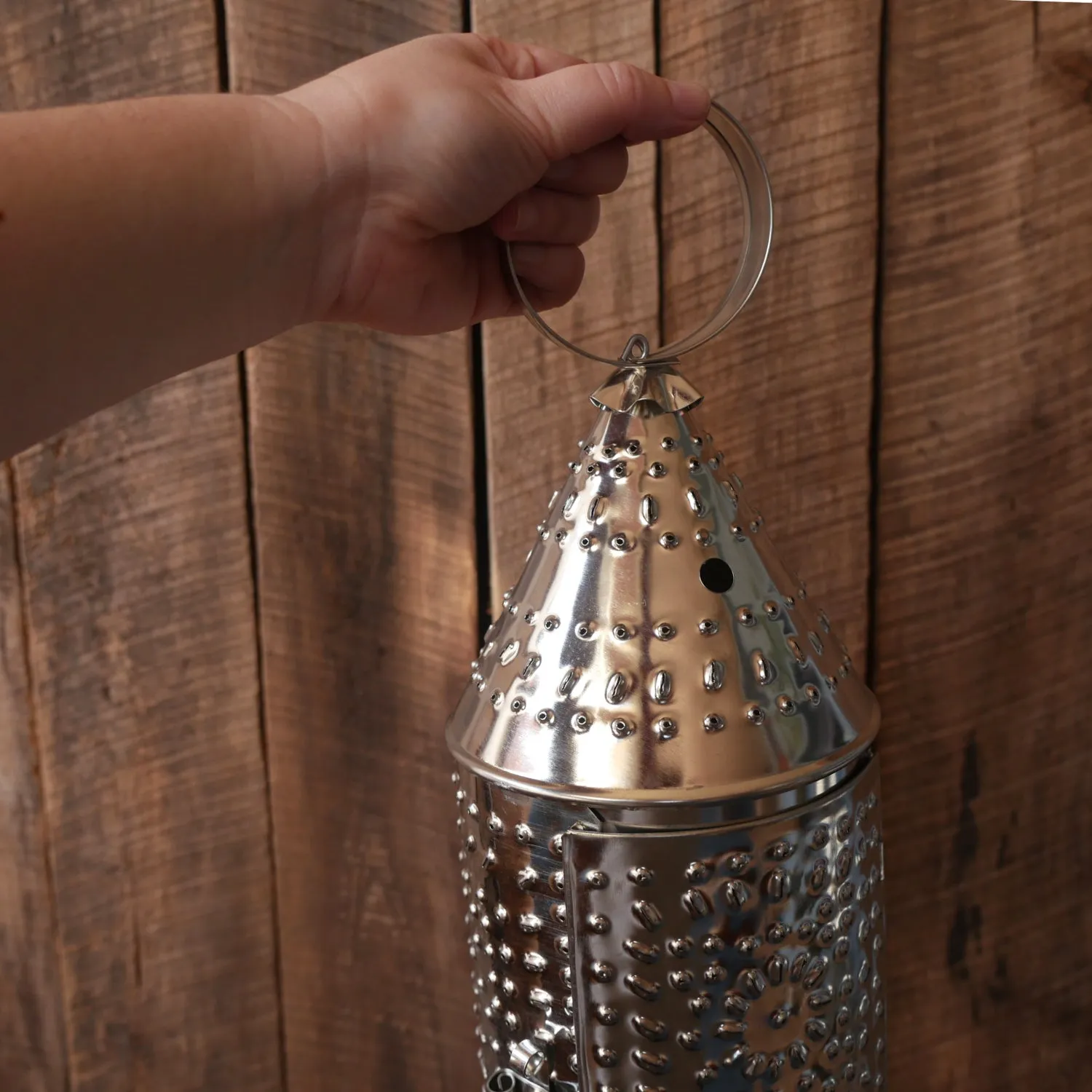 Large Pierced Tin Lanterns