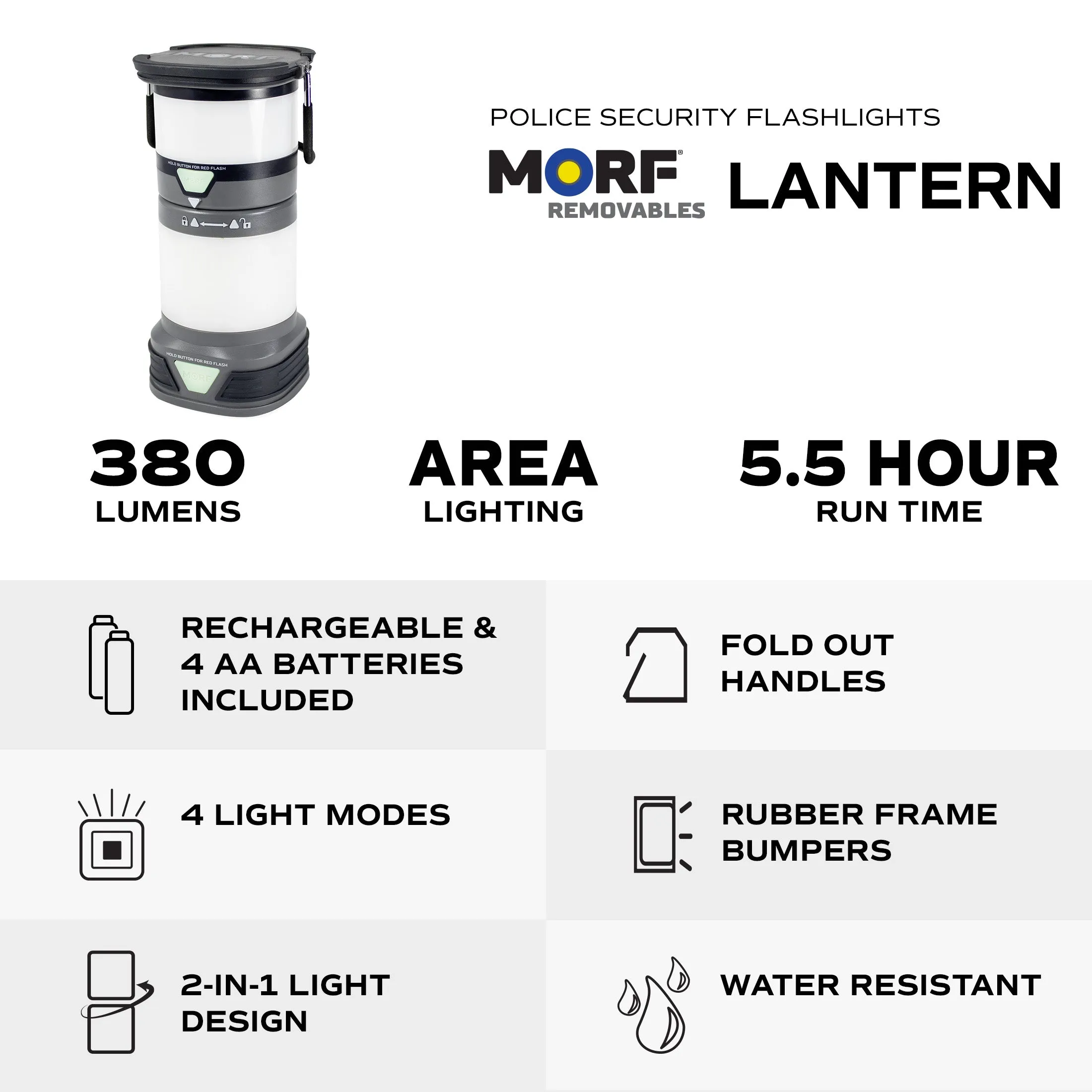 MORF® 380 LUMEN 2-IN-1 LANTERN