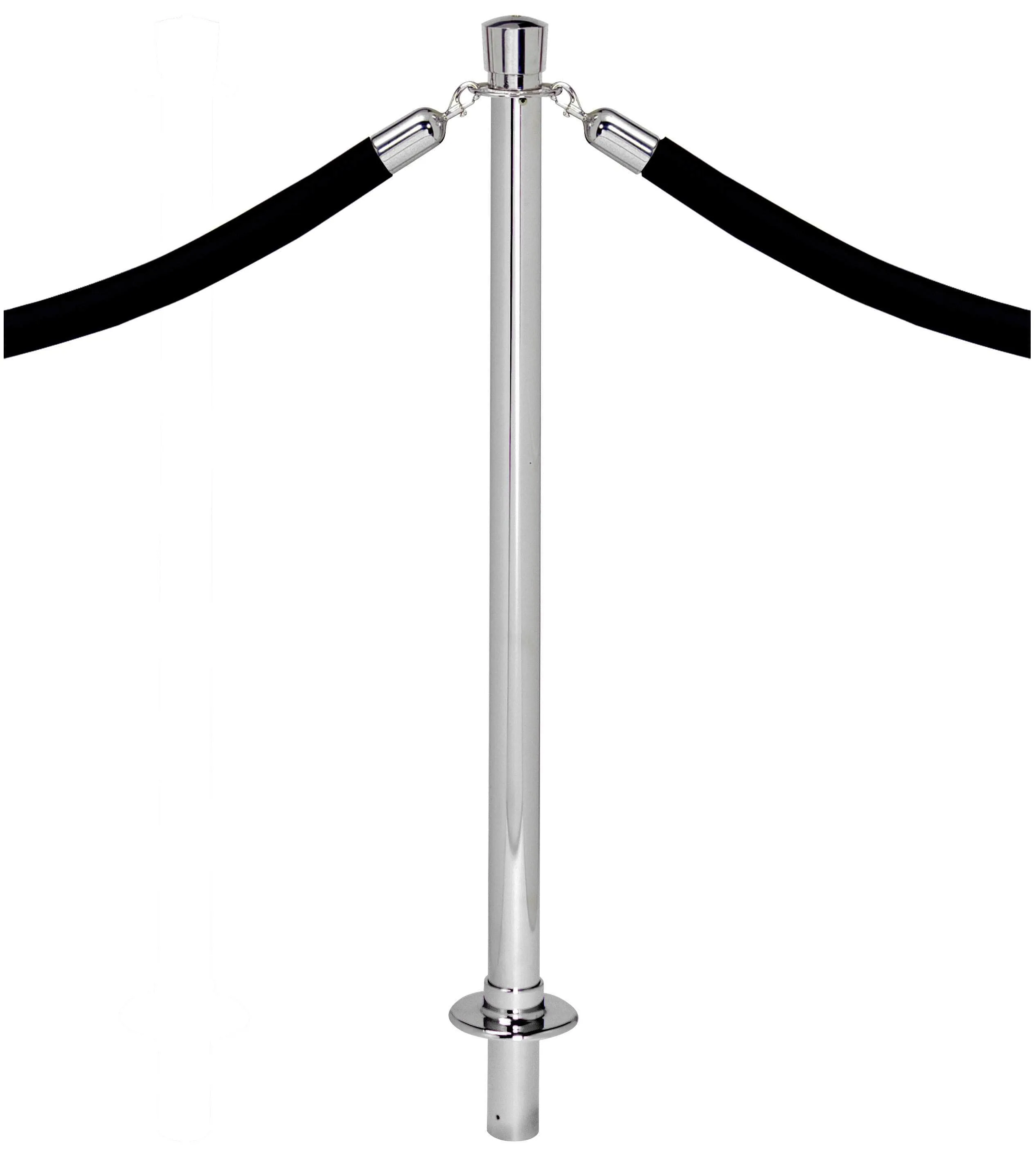 Removable Floor Mount Rope Stanchion with Urn Top