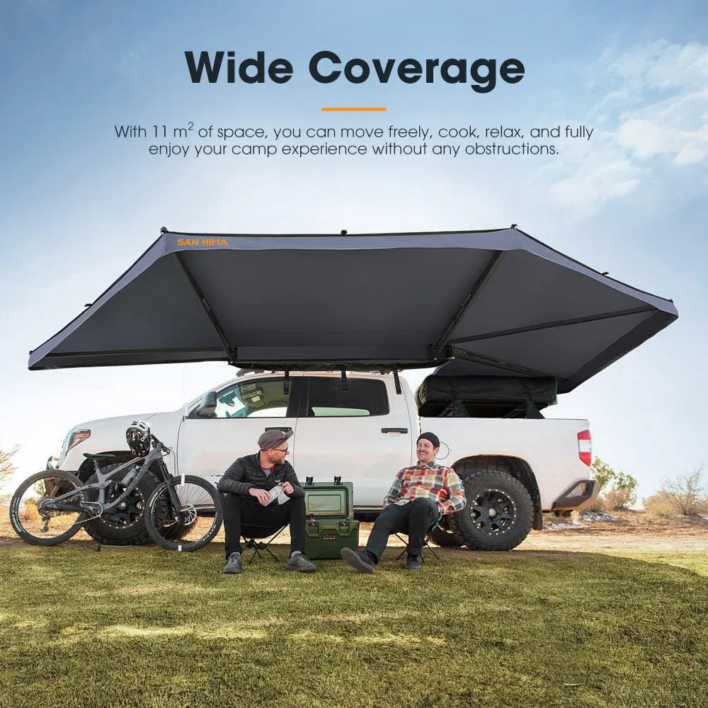 San Hima 270 Degree Free-Standing Awning-Passenger Side 600D Oxford UPF50  4X4