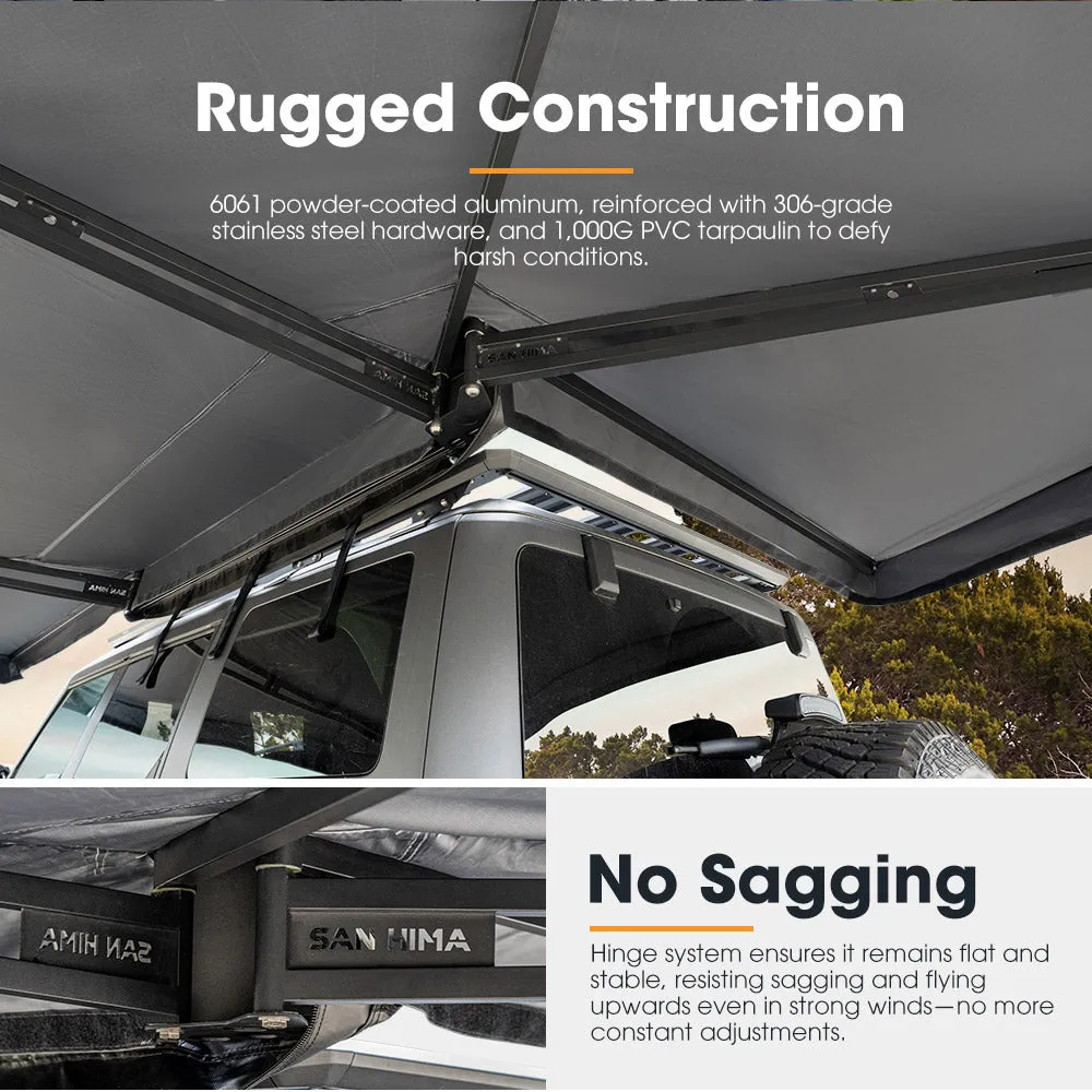 San Hima 270 Degree Free-Standing Awning-Passenger Side 600D Oxford UPF50  4X4