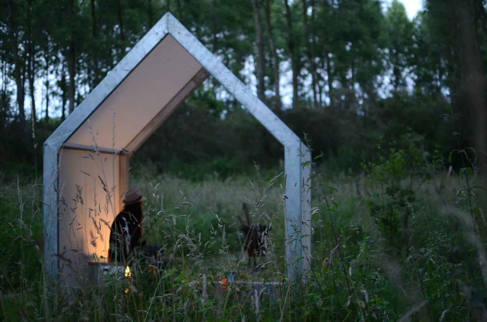 Shelt'r Minimalist Canvas Tent With Wood Floor