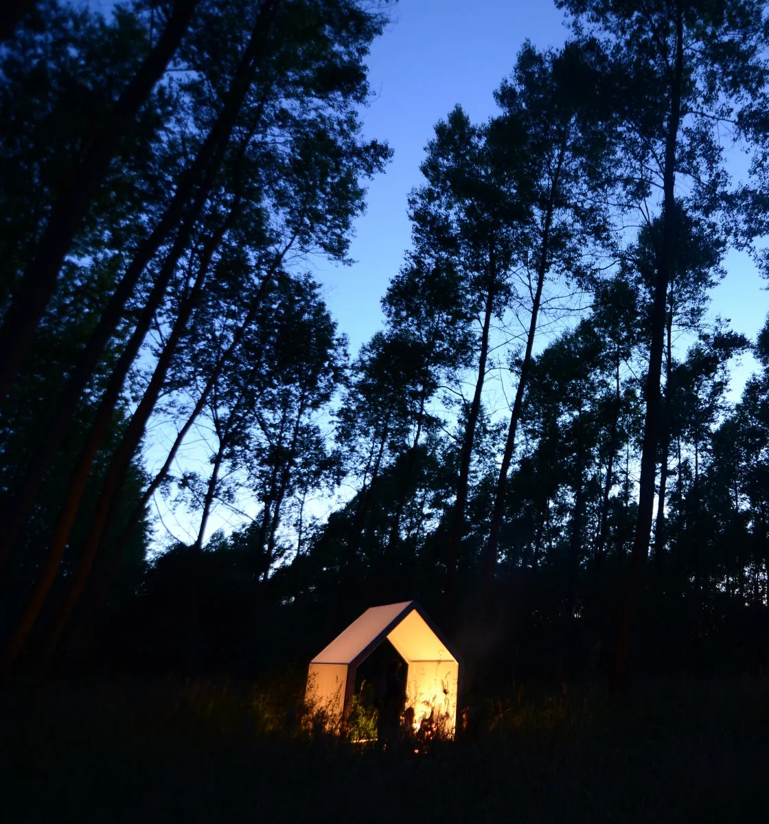 Shelt'r Minimalist Canvas Tent With Wood Floor