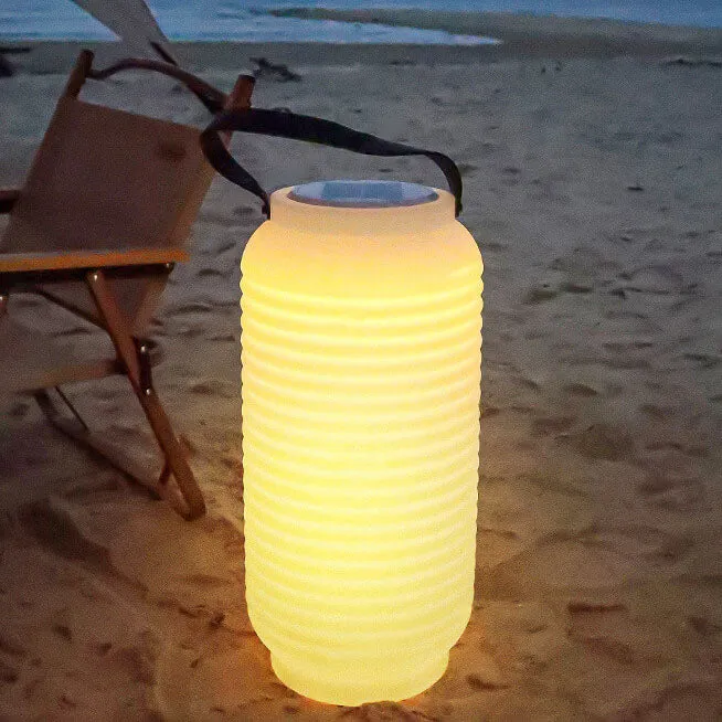 Solar Waterproof Decorative Lanterns PE Camping Portable LED Outdoor Light