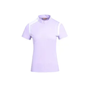 SVG Golf Women's Light Purple T-shirt Stand Collar