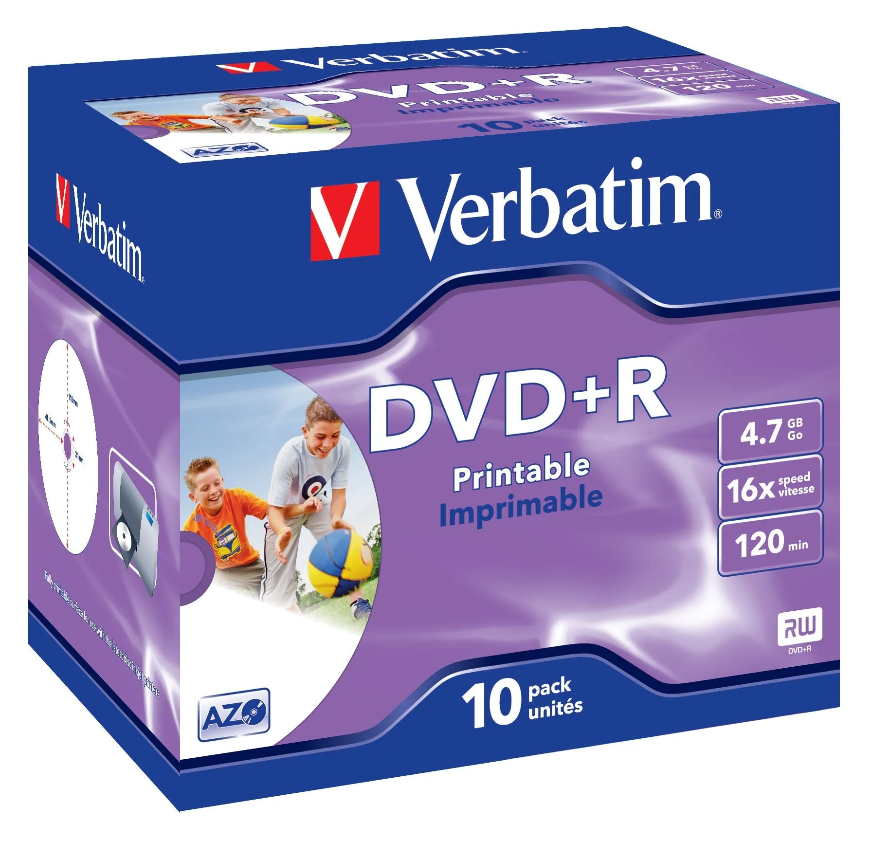 Verbatim Datalifeplus - Dvd R X 10 - 4.7 Gb - Storage Media